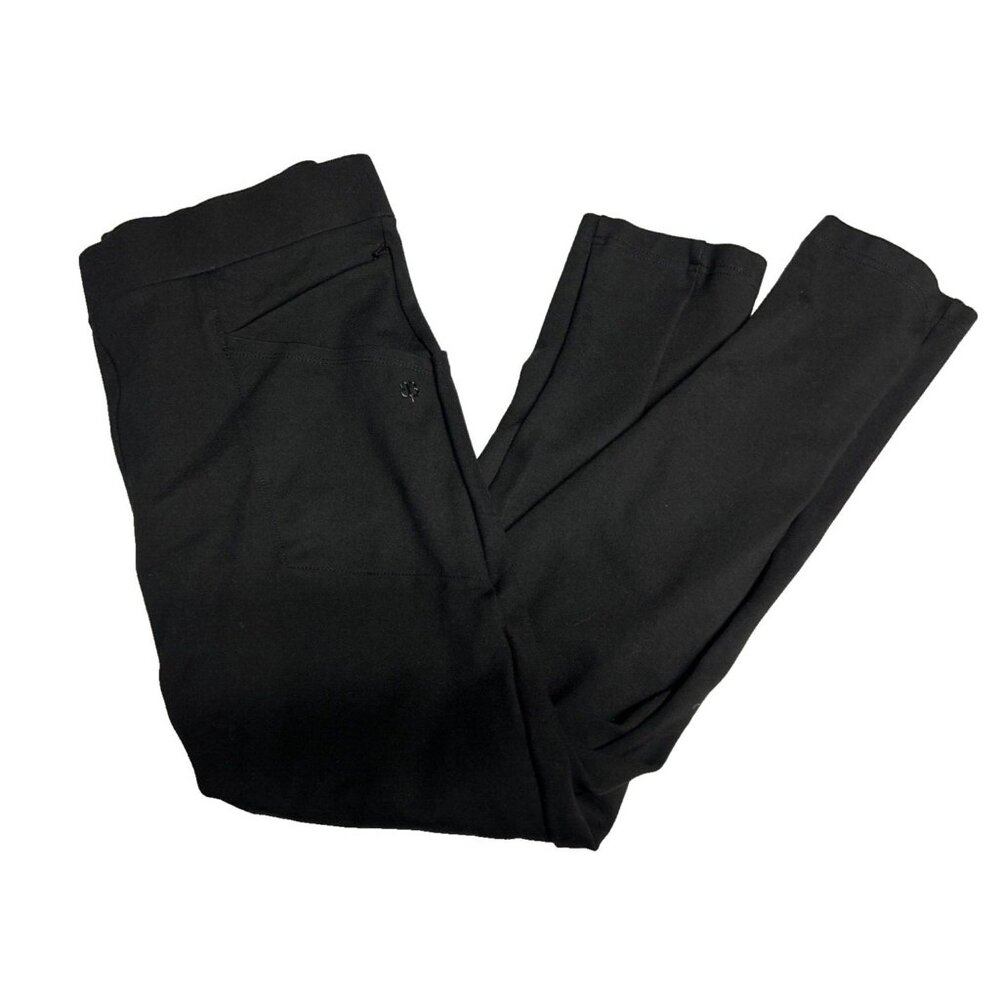 Betabrand Solid Black Pants Womens Size L Pull On Ponte Skinny